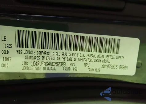 2017 Jeep Grand Cherokee Altitude 4X4 z USA, uszkodzony, nr VIN 1C4RJFAG4HC792389